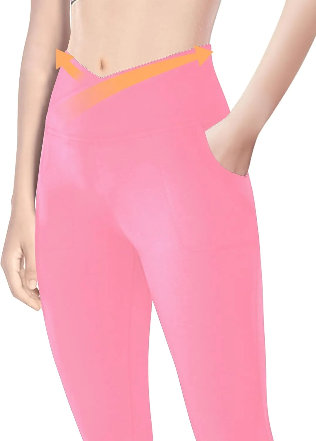 Leggings with Pockets for Girls Solid Black Stretch High Waist Tummy Control Workout Dance Bootcut Yoga Pants