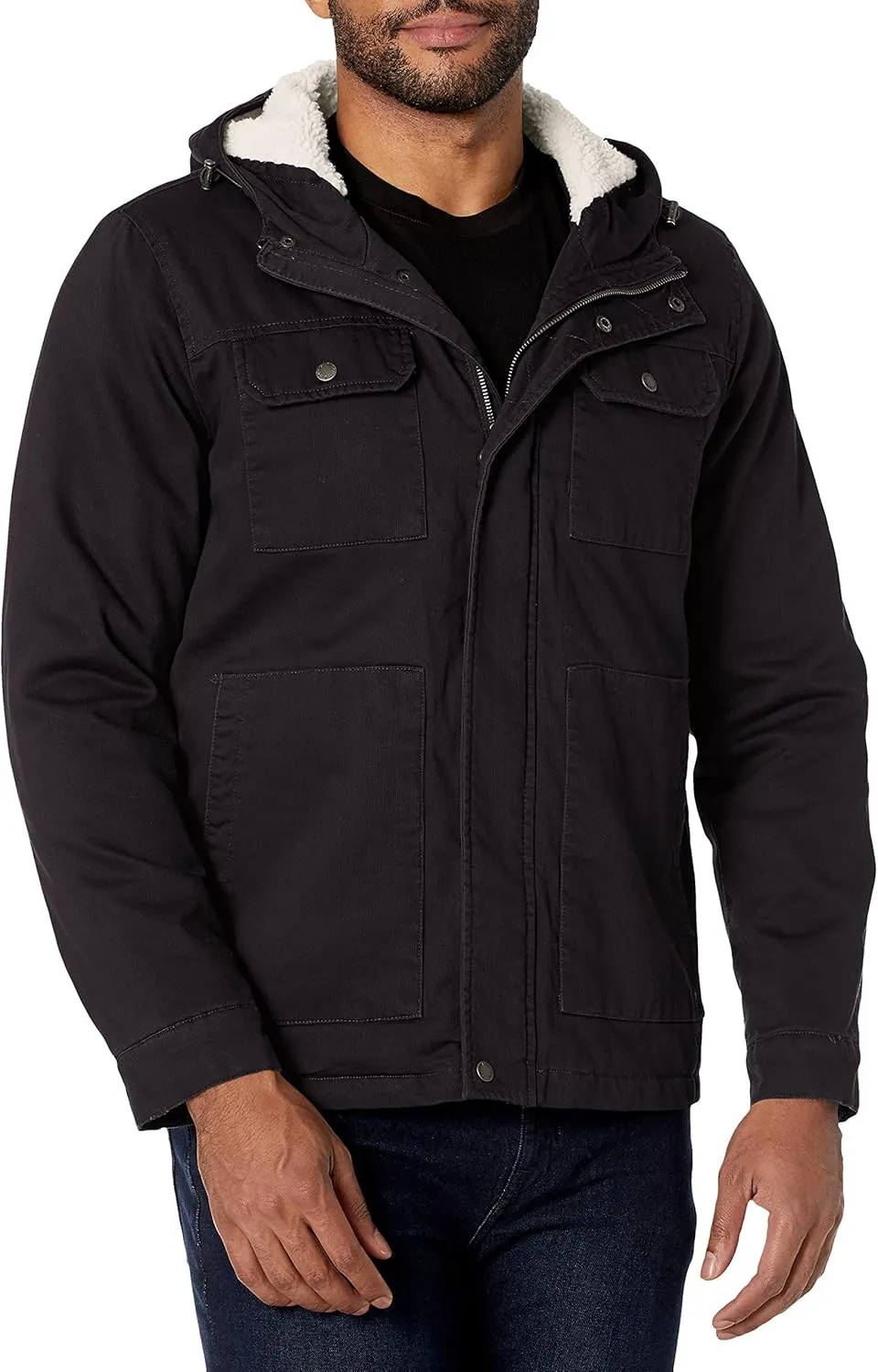 Levi's Men's Legacy Washed Cotton Hooded Military Jacket