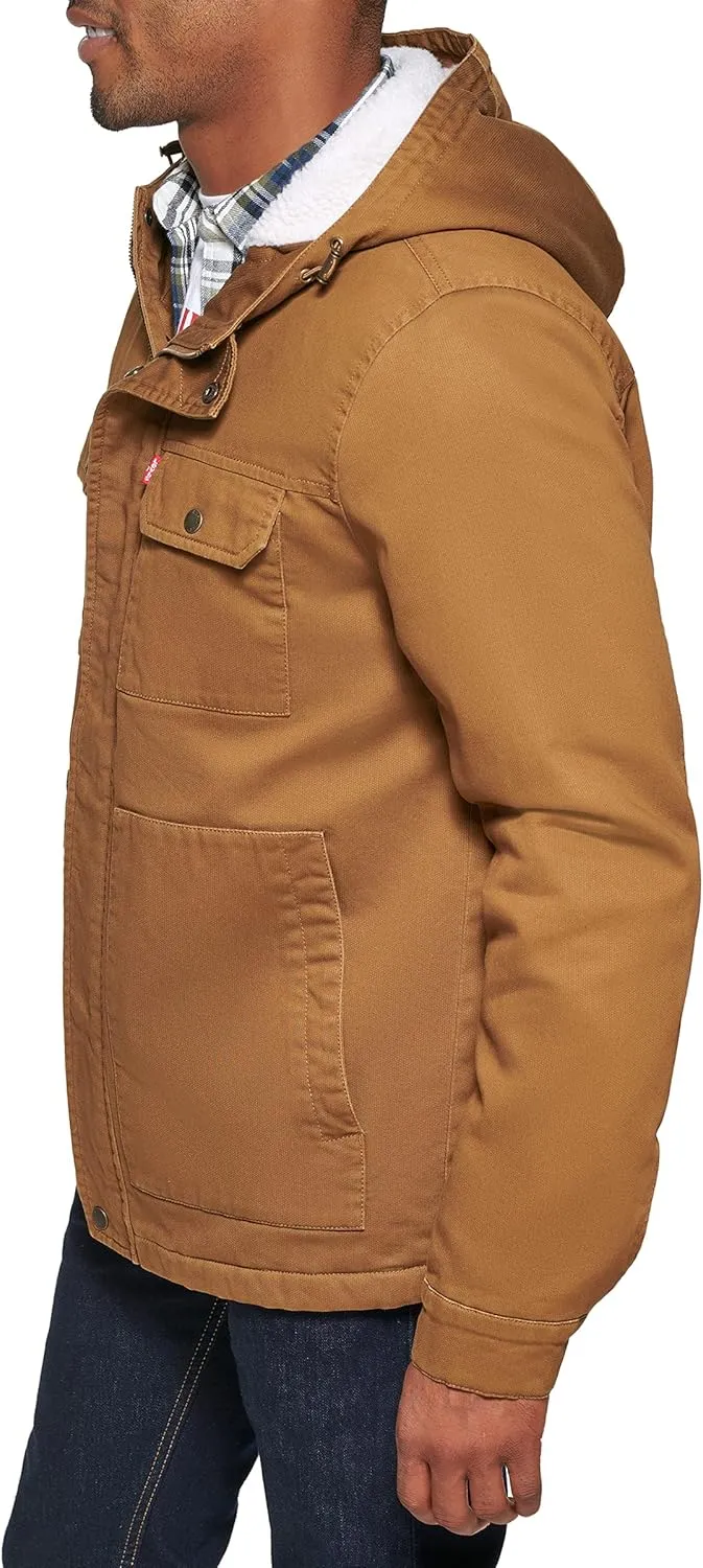 Levi's Men's Legacy Washed Cotton Hooded Military Jacket