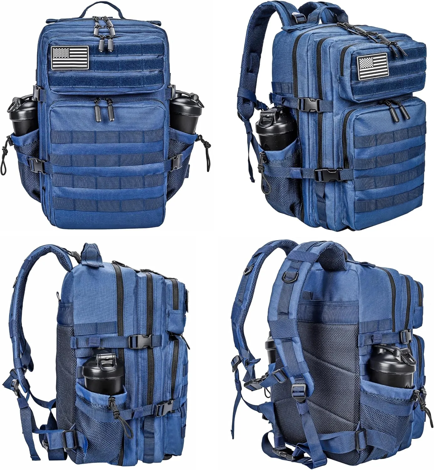 LHI Military Tactical Backpack for Men and Women 45L Army 3 Days Assault Pack Bag Large Rucksack with Molle System
