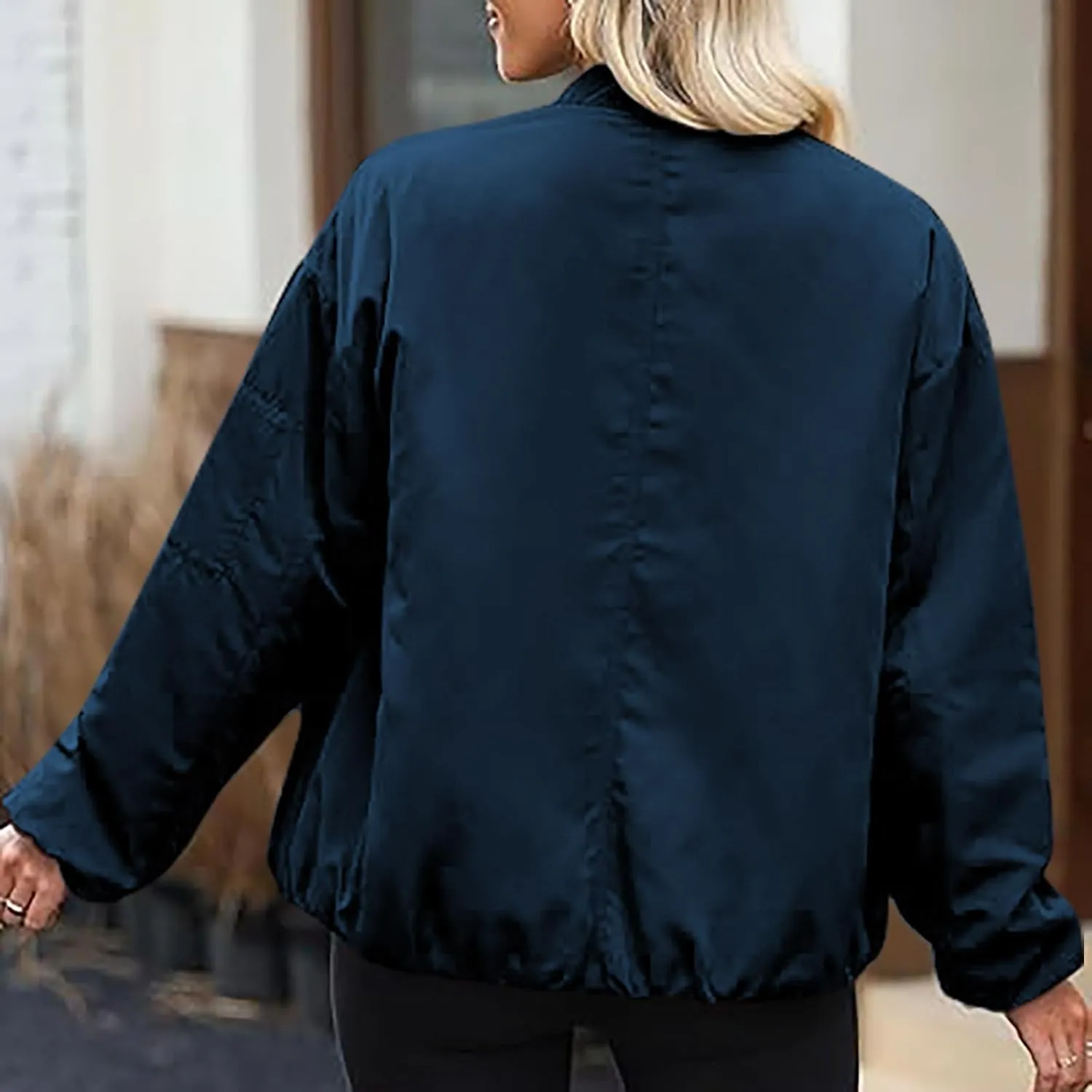 Lightweight Puffer Jacket Womens Winter Coats Casual Padded Down Coats Warm Outwear Tops with Pockets Bomber Jackets