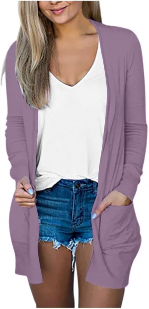 Long Cardigans for Women Fashion Plus Size Fall Sweaters for Women Casual Lightweight Cardigan for Women with Pockets