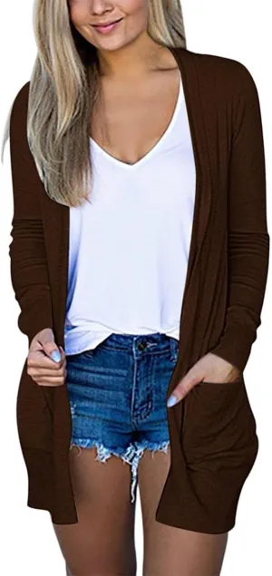 Long Cardigans for Women Fashion Plus Size Fall Sweaters for Women Casual Lightweight Cardigan for Women with Pockets