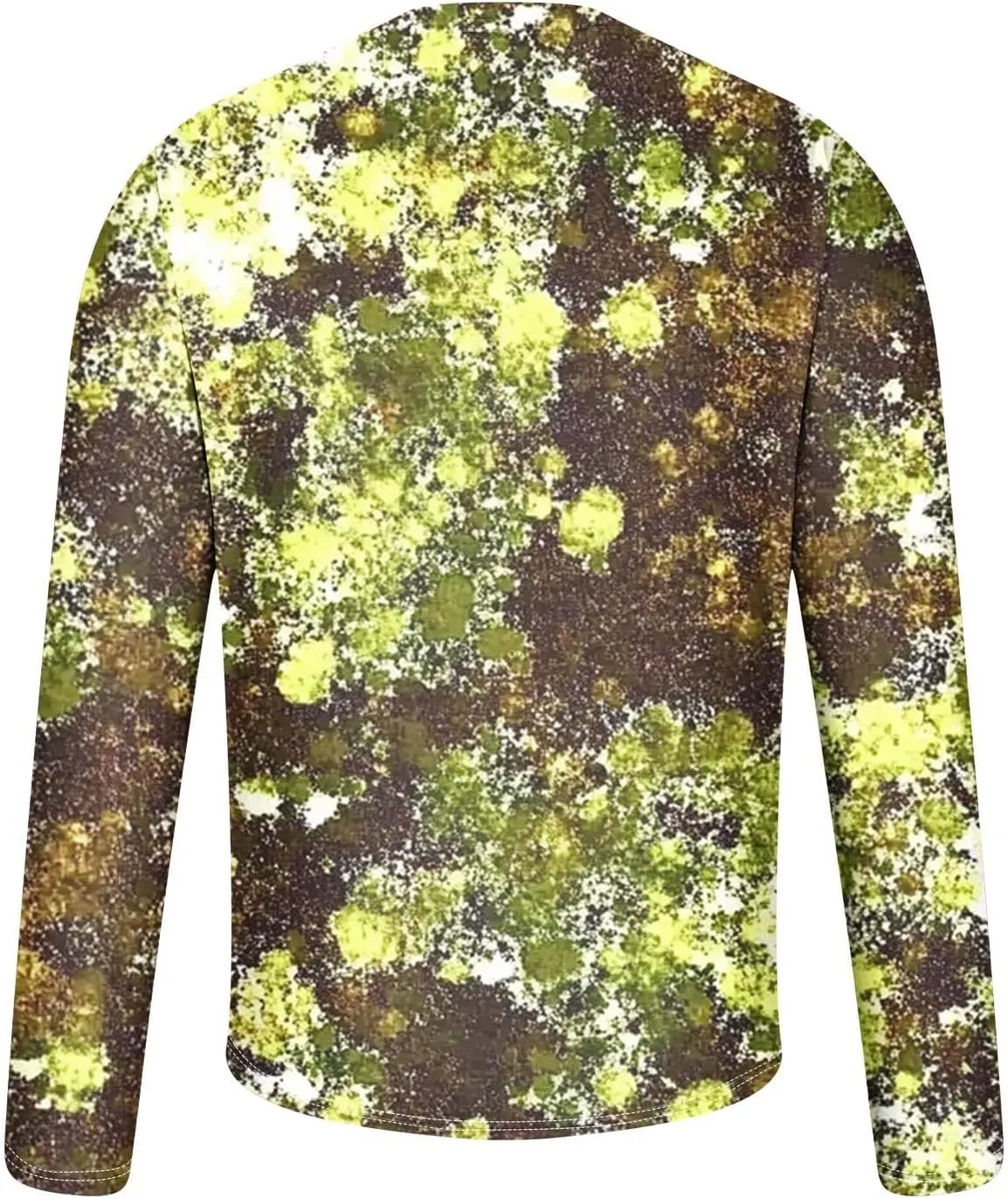 Long Sleeve Shirts for Men Camouflage Print Casual Stylish Workout Crewneck Cotton Sweatshirts Loose Fit Pullover Tees