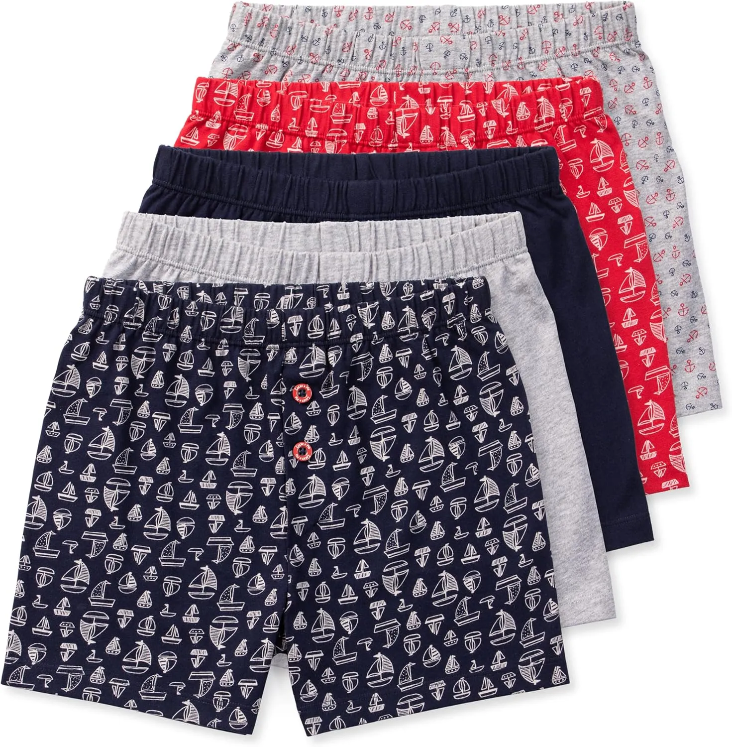 Lucky & Me | Noah Boys Boxer Shorts | Children's 100% Cotton Tagless Underwear | 5 Pack