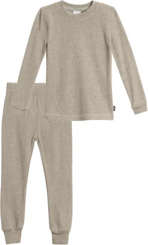 Made in USA Boys Thermal Cotton Underwear Set Long Soft Breathable Base Layer, SPD Sensory