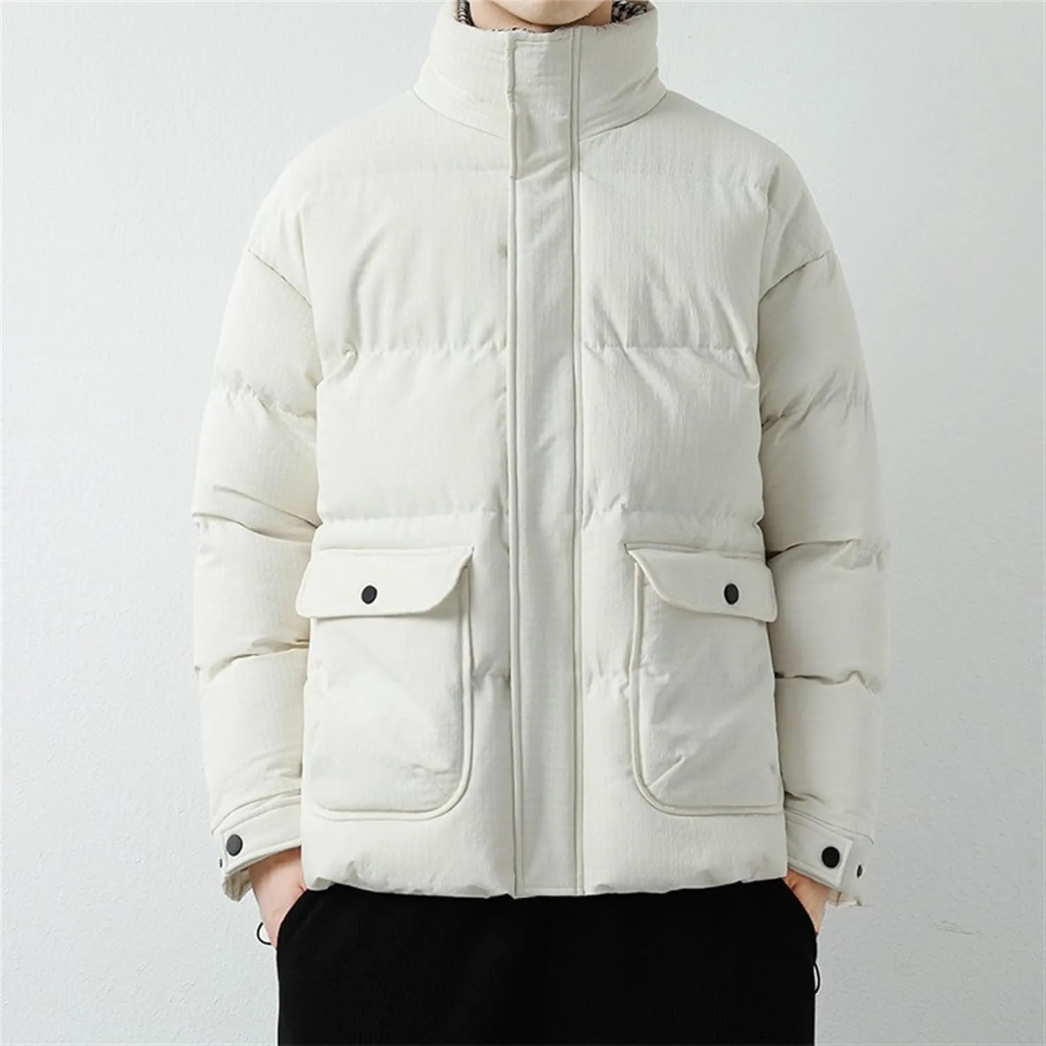 Maiyifu-GJ Men's Lightweight Puffer Jacket Warm Winter Quilted Jackets for Men Thicken Windproof Down Coat Outerwear