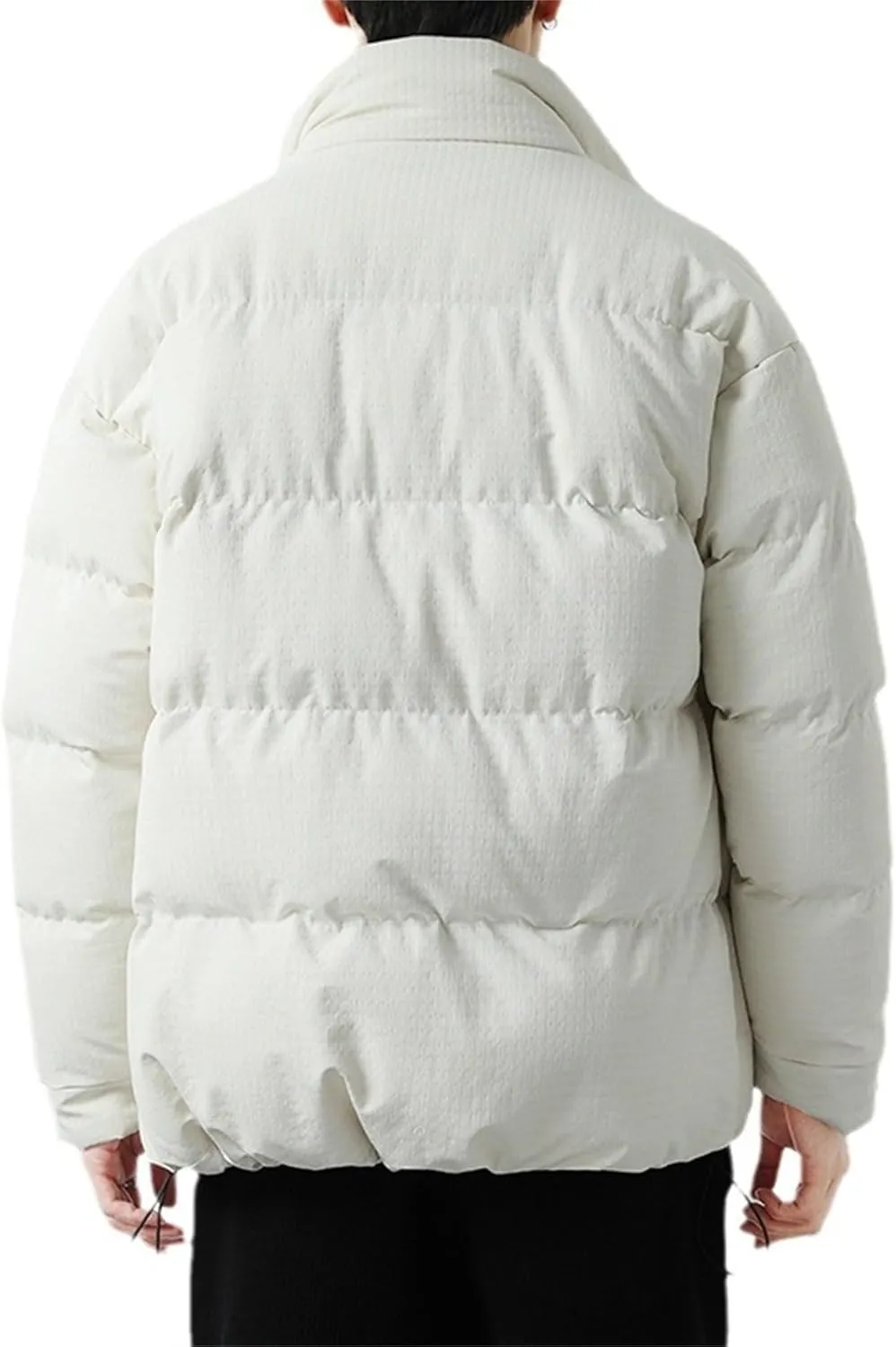 Maiyifu-GJ Men's Lightweight Puffer Jacket Warm Winter Quilted Jackets for Men Thicken Windproof Down Coat Outerwear