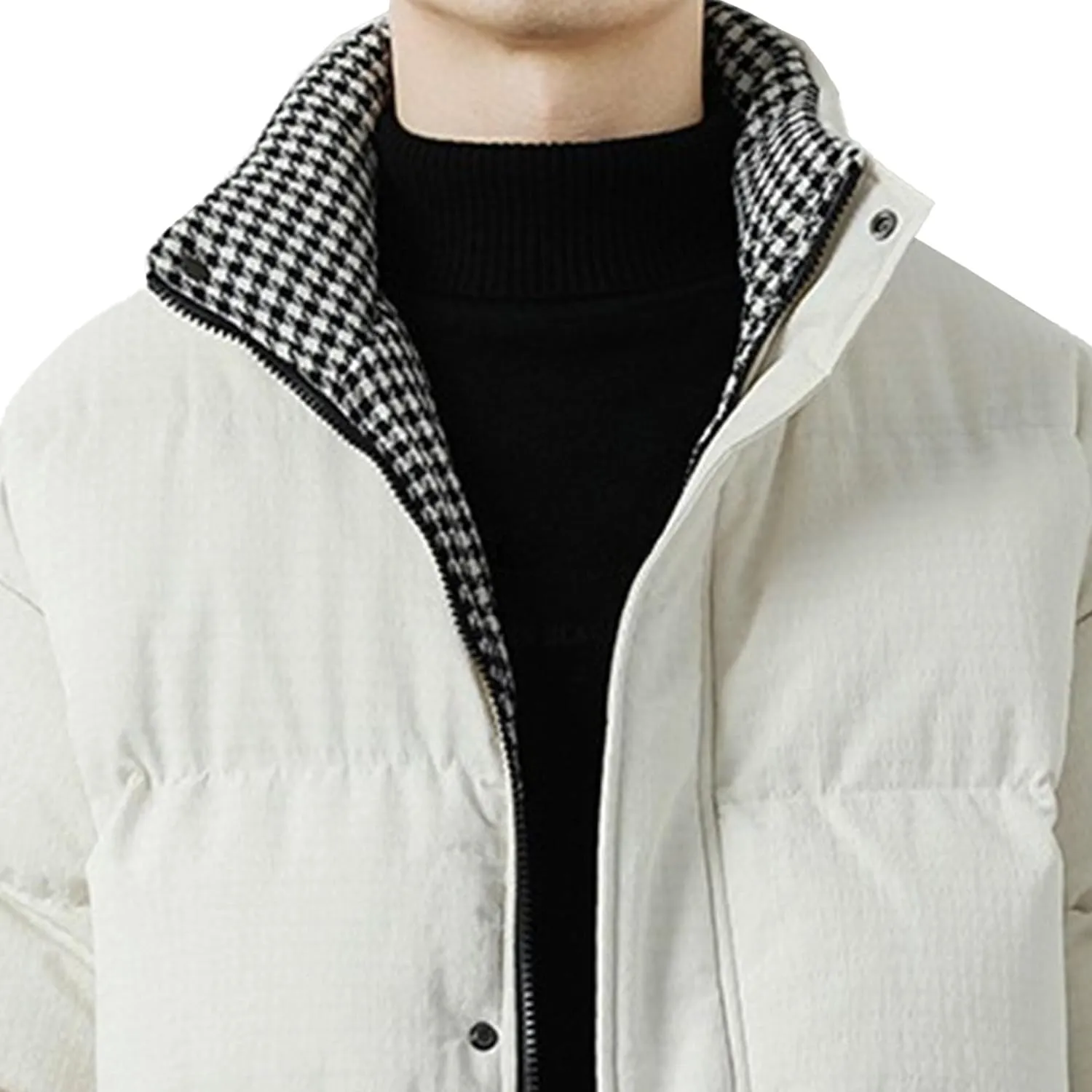 Maiyifu-GJ Men's Lightweight Puffer Jacket Warm Winter Quilted Jackets for Men Thicken Windproof Down Coat Outerwear
