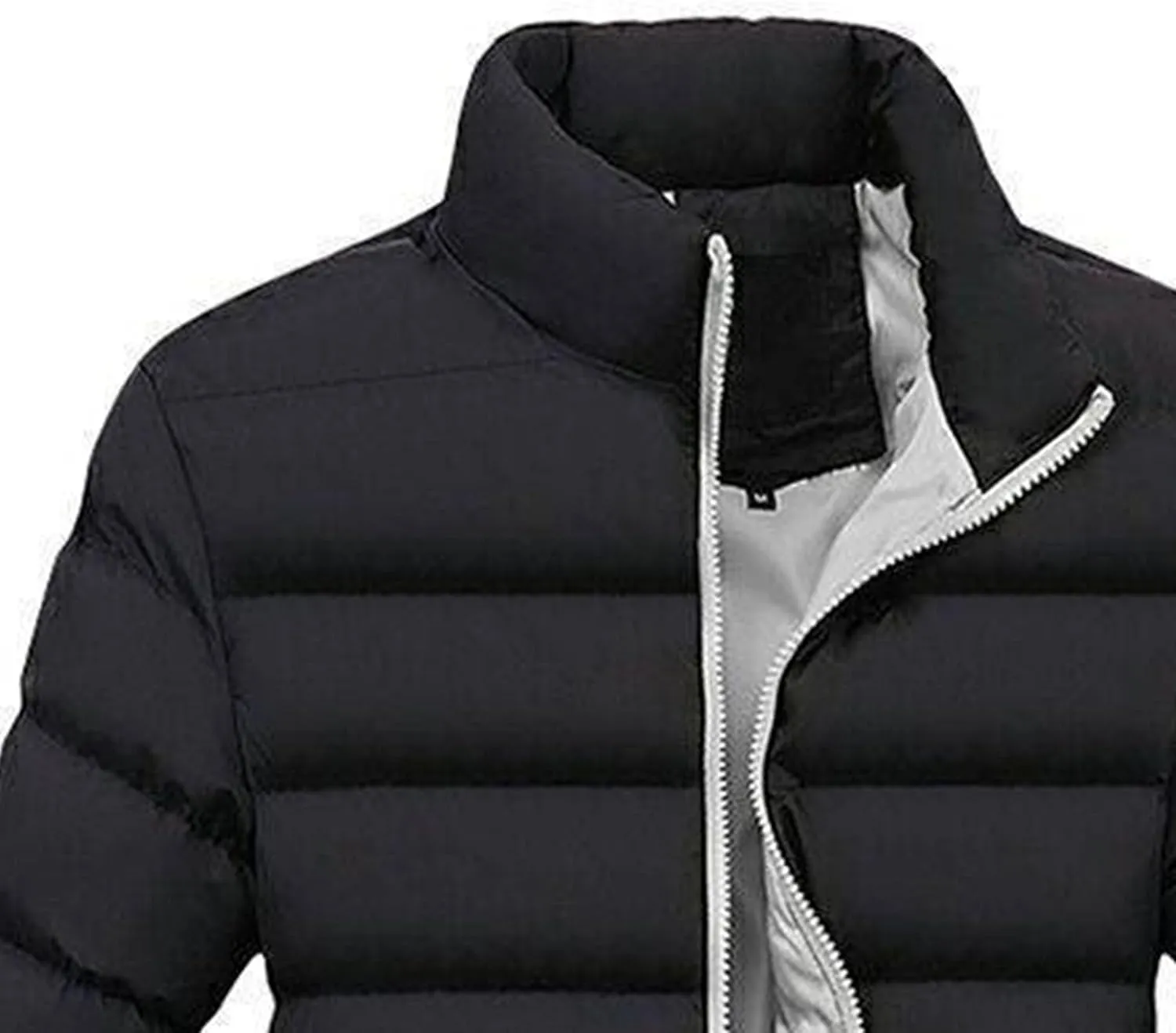 Maiyifu-GJ Men's Quilted Puffer Jacket Winter Warm Lightweight Down Coat Windproof Thicken Padded Coats Outerwear