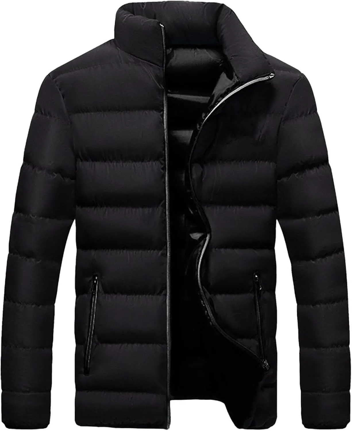 Maiyifu-GJ Men's Winter Jacket Quilted Puffer Jackets Lightweight Warm Windproof Down Coats Thicken Padded Outerwear