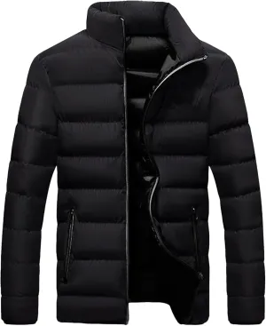 Maiyifu-GJ Men's Winter Jacket Quilted Puffer Jackets Lightweight Warm Windproof Down Coats Thicken Padded Outerwear