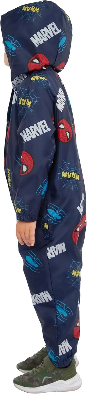 Marvel Rain Suit | Spiderman Kids Rain Gear | Boys' Overalls