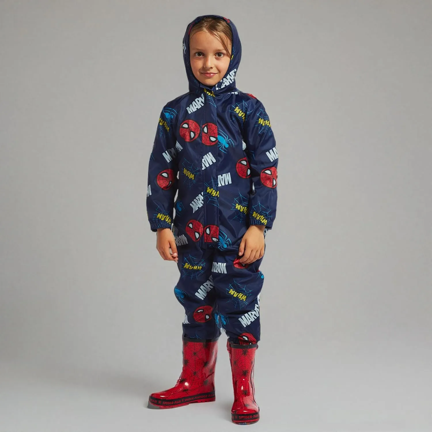 Marvel Rain Suit | Spiderman Kids Rain Gear | Boys' Overalls