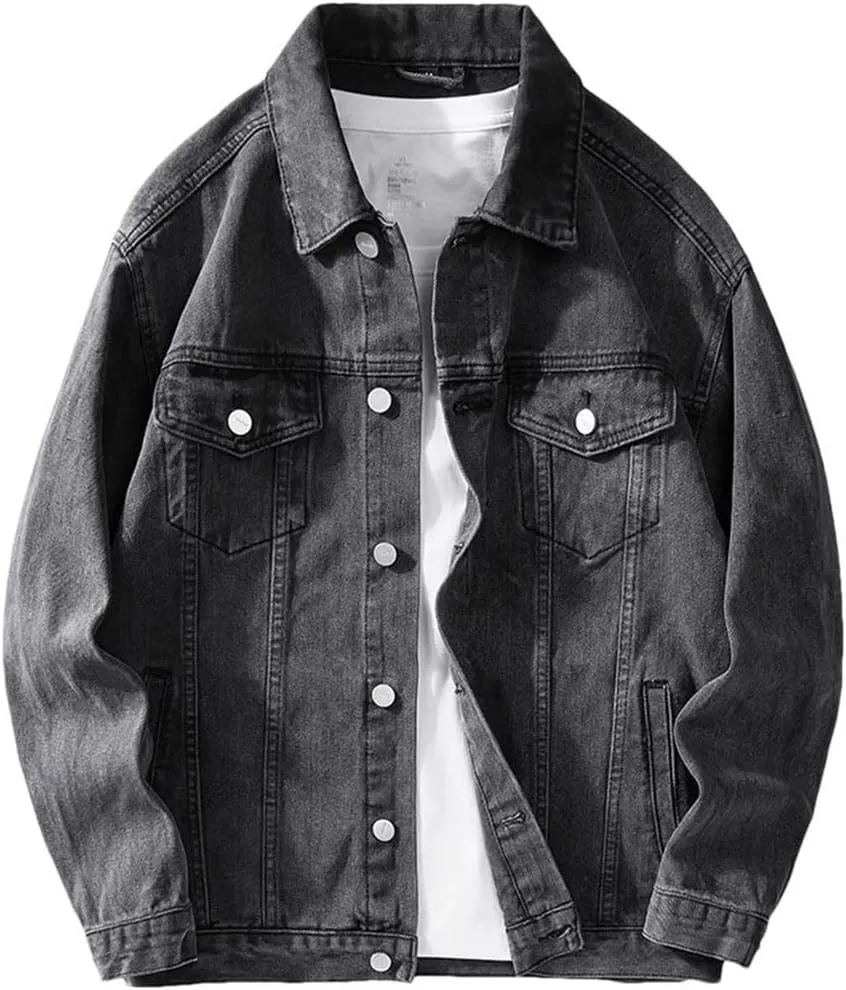 Men Jean Jackets Outerwear Warm Denim Jacket Coat