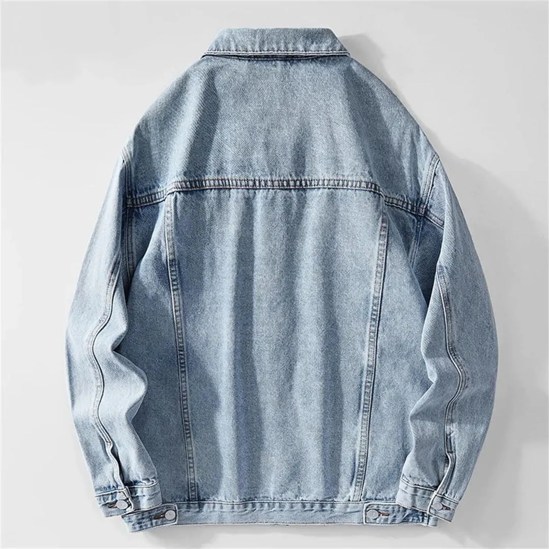 Men Jean Jackets Outerwear Warm Denim Jacket Coat