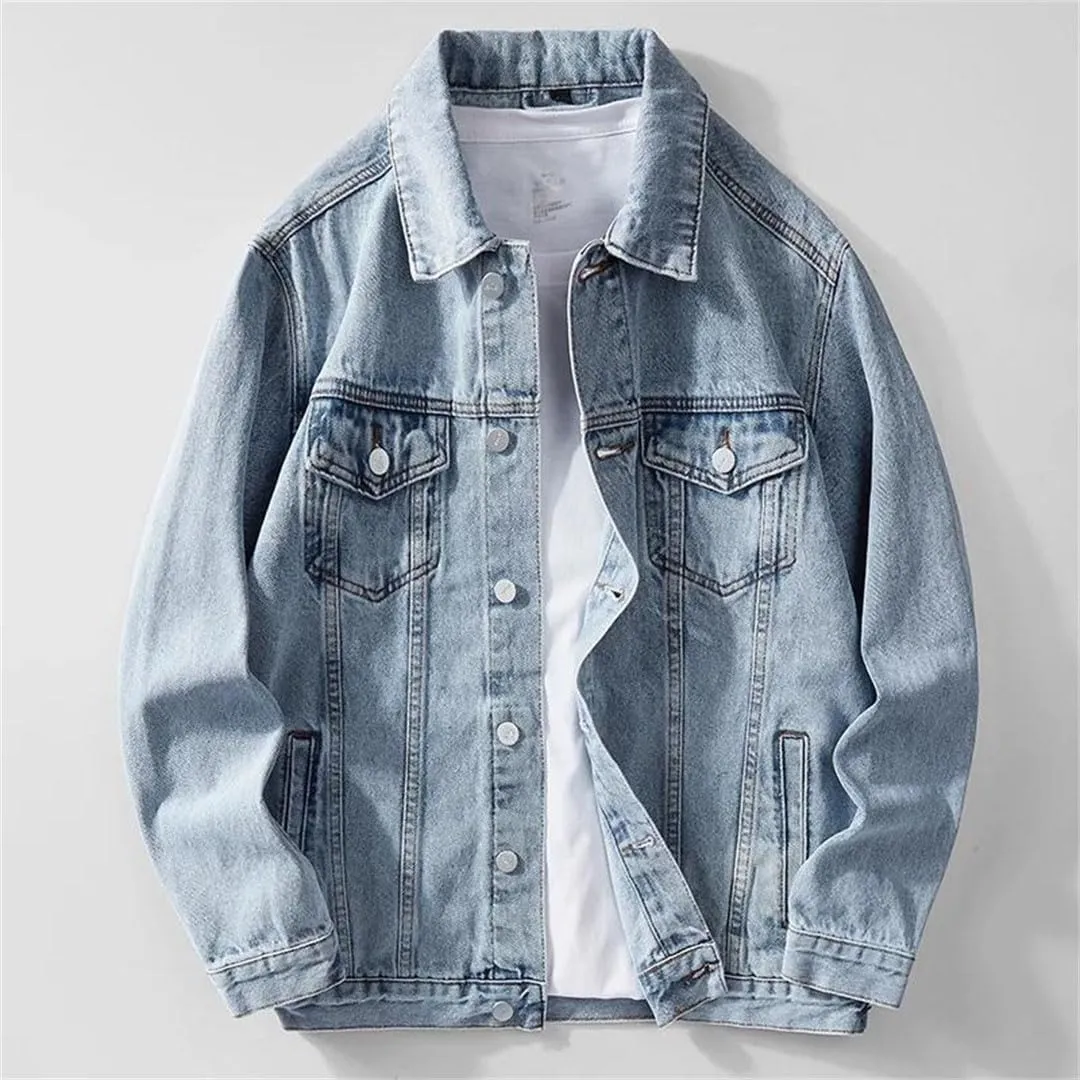 Men Jean Jackets Outerwear Warm Denim Jacket Coat