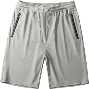 Mens 5" Shorts Athletic Gym Mesh Quick Dry Basketball Shorts with Zippered Pockets for Running Casual Activewear