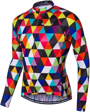 Men's Cycling Jersey Long Sleeve Breathable Biking Shirts Gear Style