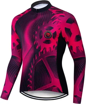 Men's Cycling Jersey Long Sleeve Breathable Biking Shirts Gear Style
