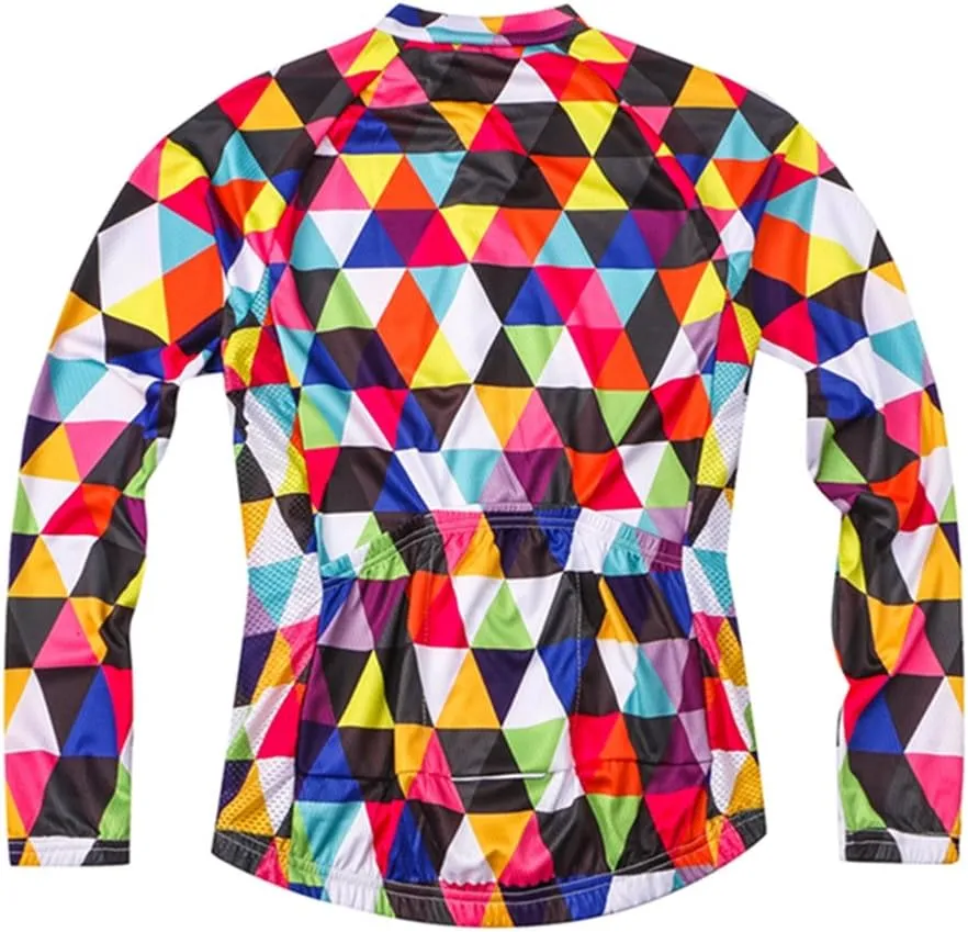 Men's Cycling Jersey Long Sleeve Breathable Biking Shirts Gear Style