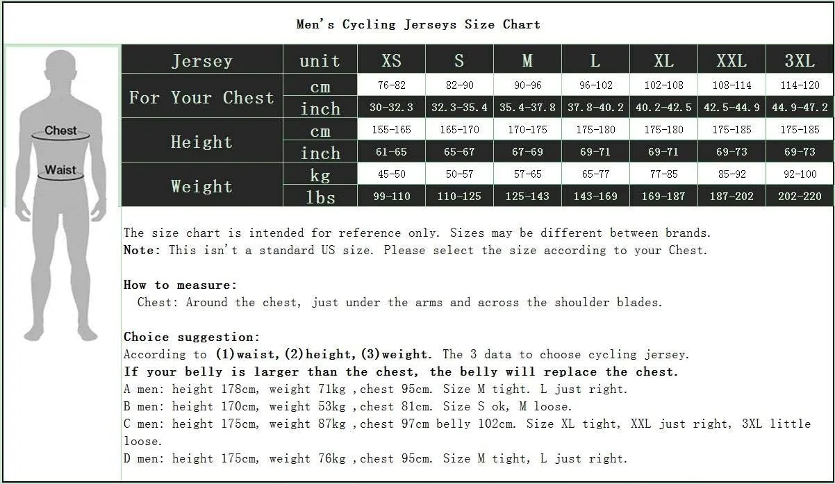 Men's Cycling Jersey Long Sleeve Breathable Biking Shirts Gear Style
