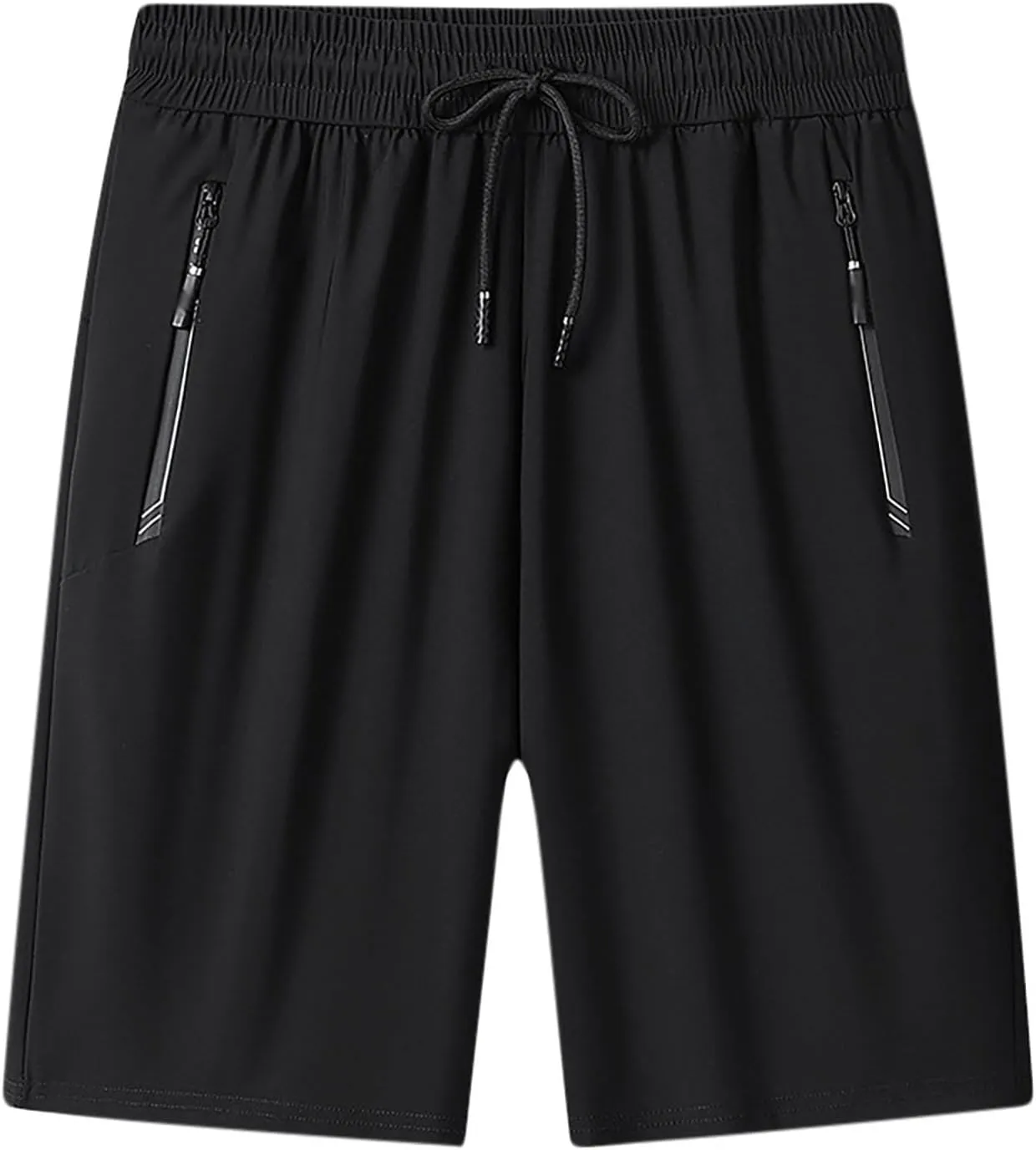 Mens Gym Shorts with Zipper Pockets Quick Dry Running Athletic Workout Gear Big & Tall Active Wear Sports and Outdoors