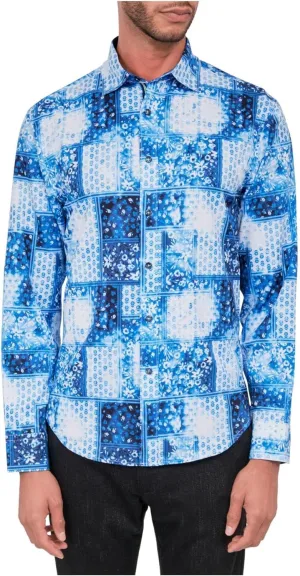 Mens Performance Stretch Button Up Shirt