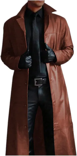 Mens Single Breasted Trench Coat Oversized Casual Windbreaker Lapel Long Jacket Overcoat Vintage Cosplay Costumes Man