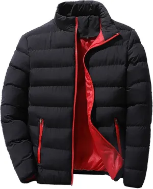Men's Winter Down Coats Lightweight Warm Puffer Jacket Quilted Thicken Padded Coat Windproof Outerwear