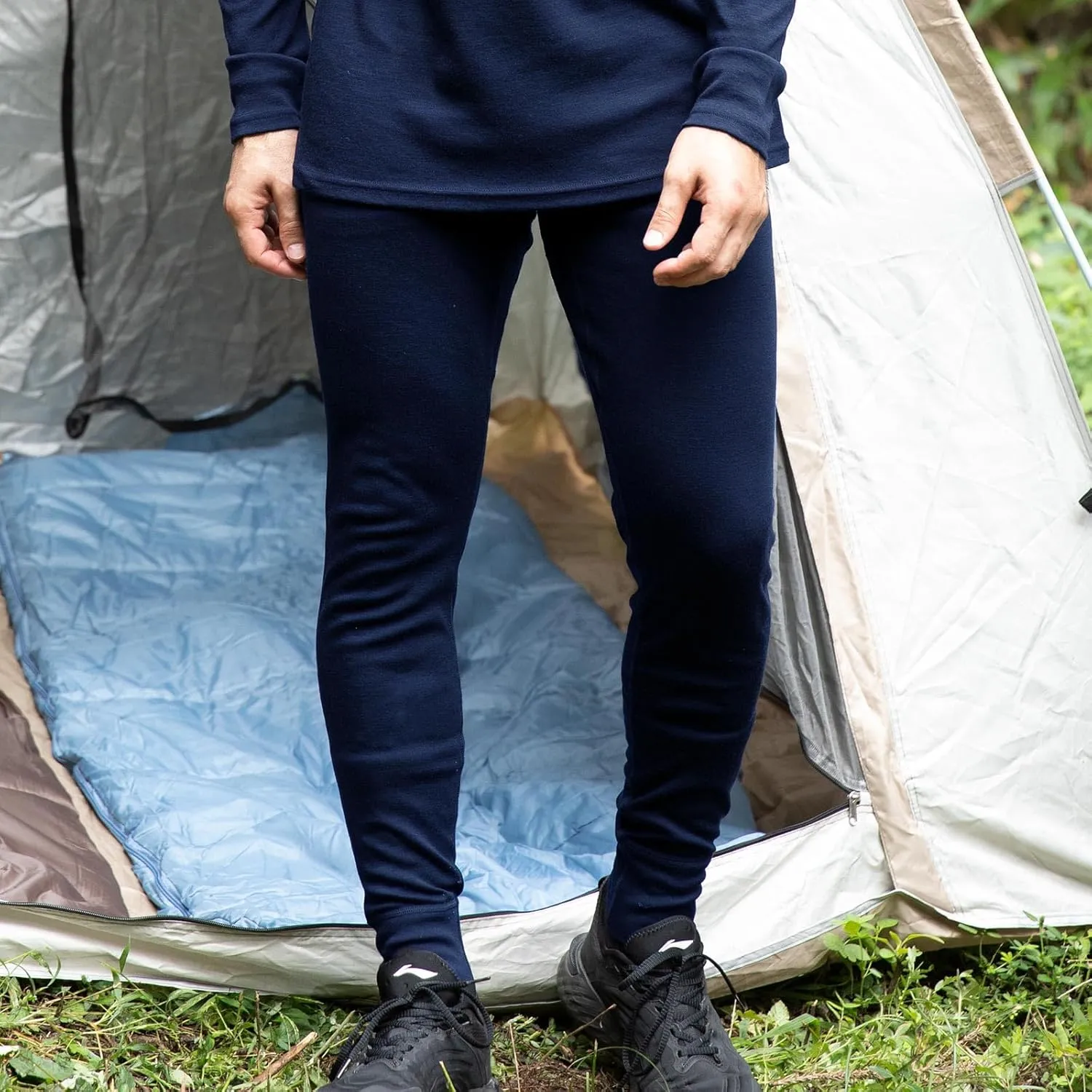 Merino Protect 100% Merino Wool Base Layer Men Thermal Long Underwear Soft Long Johns for Hunting Hiking