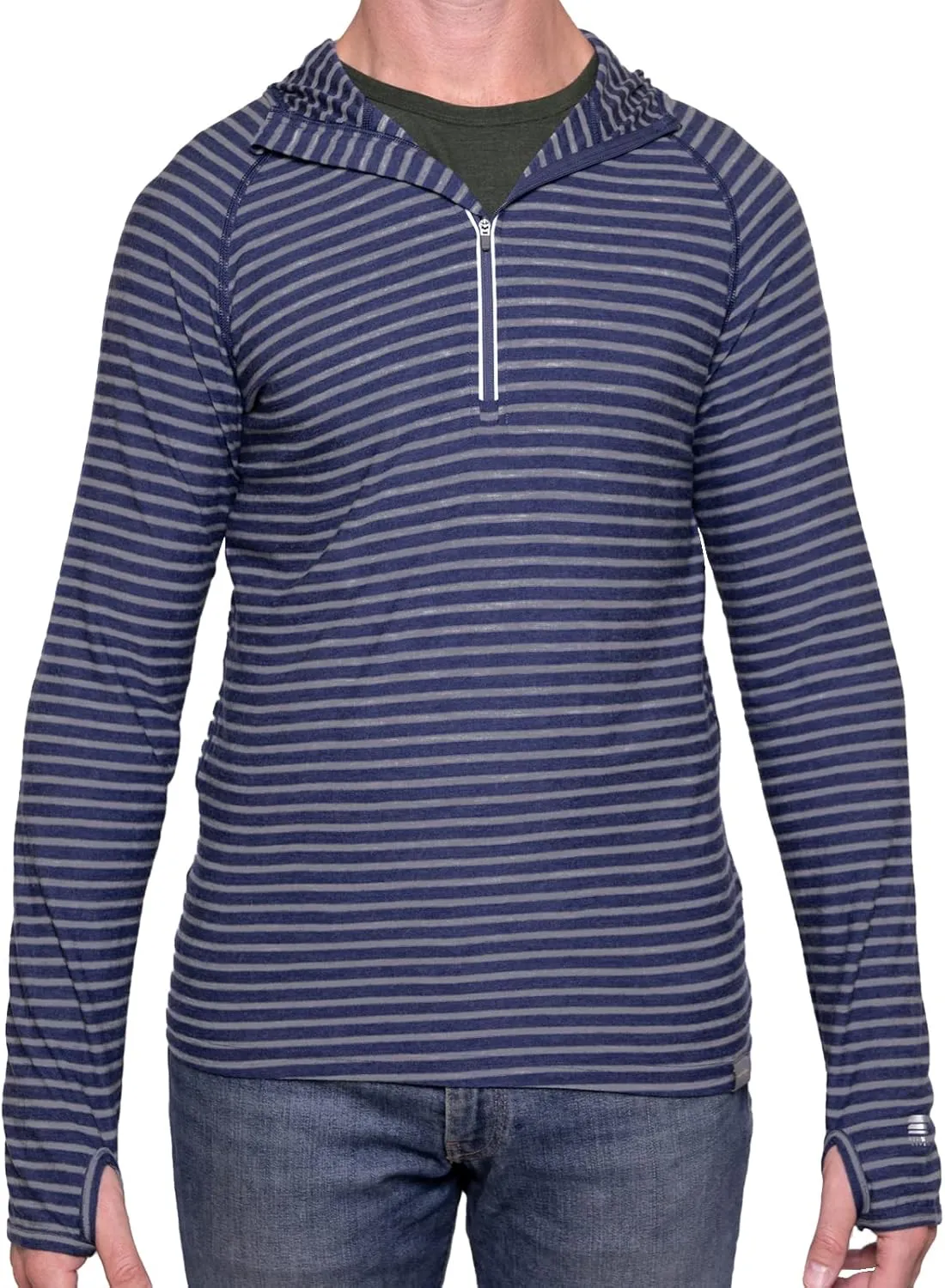 MERIWOOL Men’s Base Layer Hoodie Lightweight Merino Wool Long Sleeve Thermal
