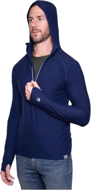 MERIWOOL Men’s Base Layer Hoodie Lightweight Merino Wool Long Sleeve Thermal