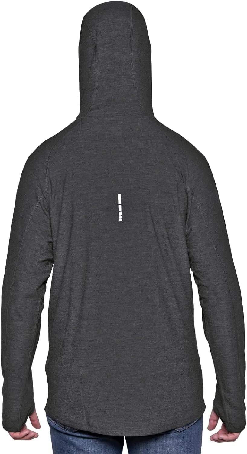 MERIWOOL Men’s Base Layer Hoodie Lightweight Merino Wool Long Sleeve Thermal