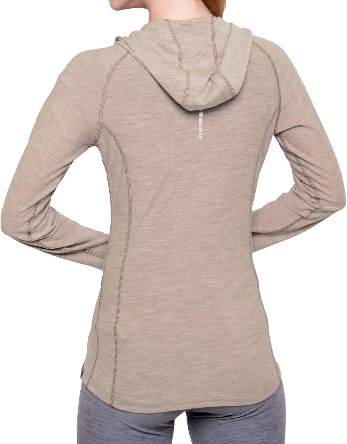 MERIWOOL Women’s Base Layer Hoodie Lightweight Merino Wool Long Sleeve Thermal