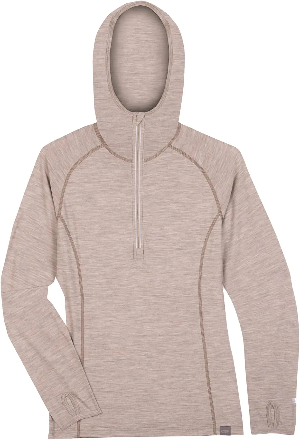 MERIWOOL Women’s Base Layer Hoodie Lightweight Merino Wool Long Sleeve Thermal