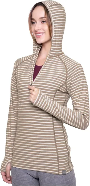 MERIWOOL Women’s Base Layer Hoodie Lightweight Merino Wool Long Sleeve Thermal