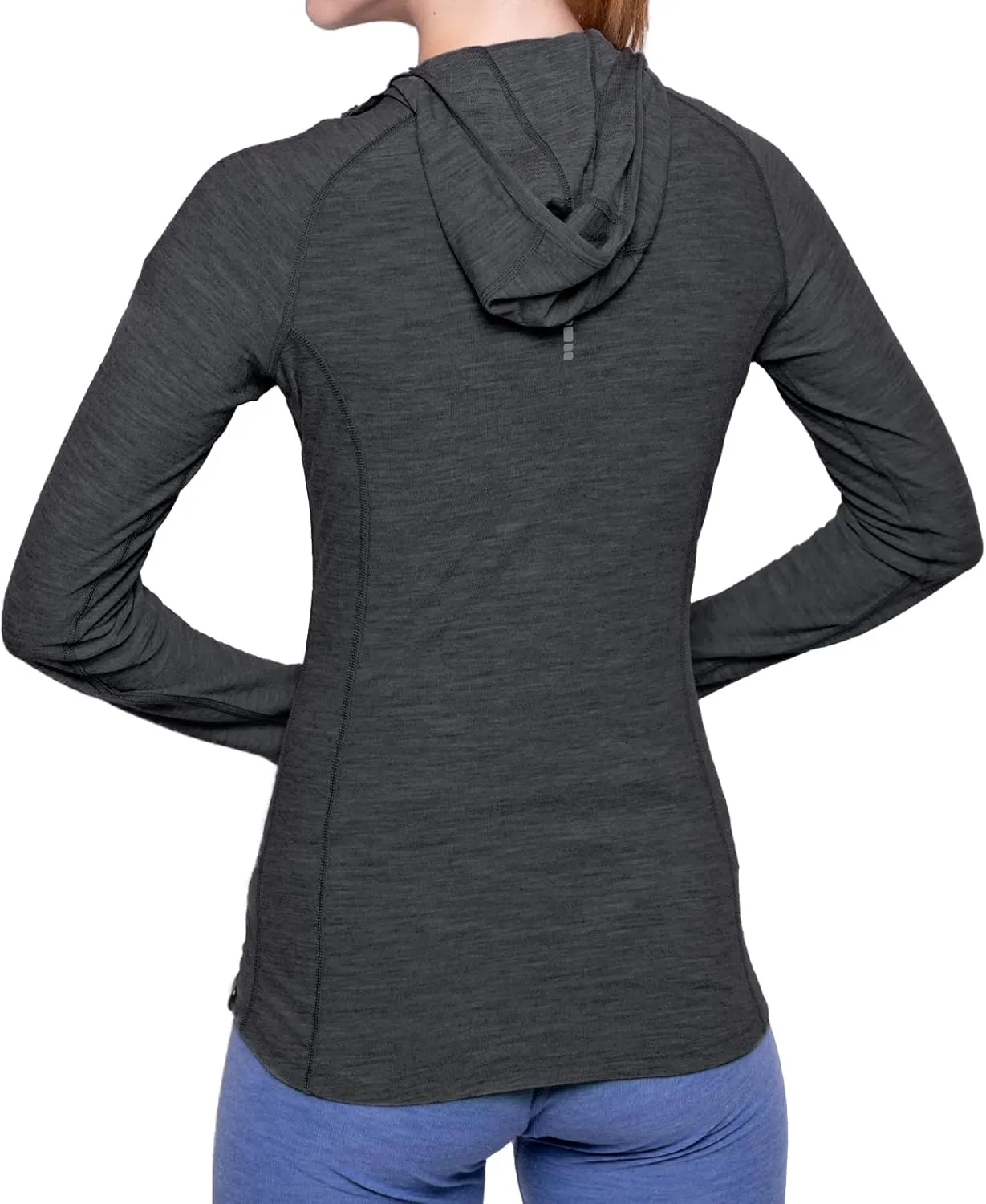 MERIWOOL Women’s Base Layer Hoodie Lightweight Merino Wool Long Sleeve Thermal