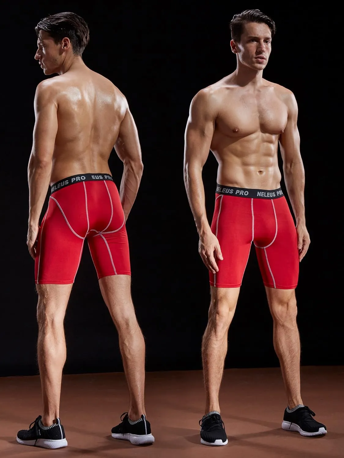 NELEUS 3 or 6 Pack Compression Shorts for Men Spandex Sport Shorts Running Athletic Workout Performance Baselayer Underwear