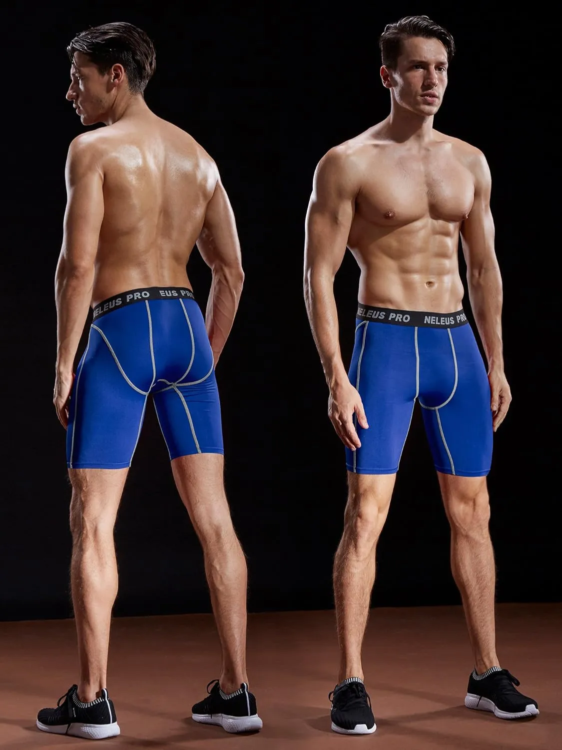 NELEUS 3 or 6 Pack Compression Shorts for Men Spandex Sport Shorts Running Athletic Workout Performance Baselayer Underwear