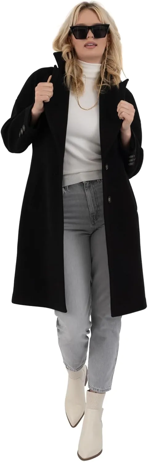 Nine West Women's Faux Wool Coat