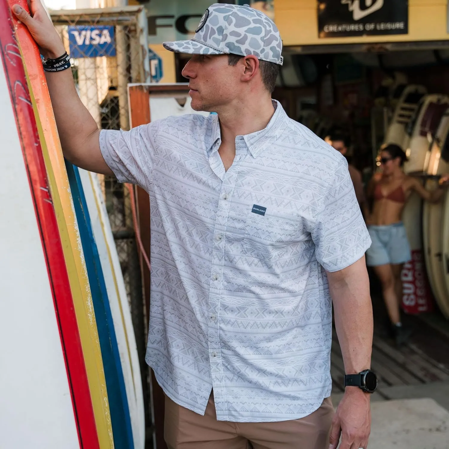 Performance Button Up - Retro Duck Camo