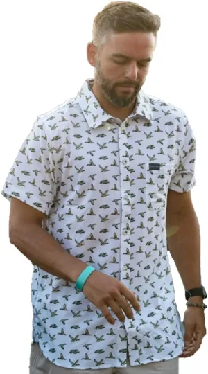 Performance Button Up - Retro Duck Camo