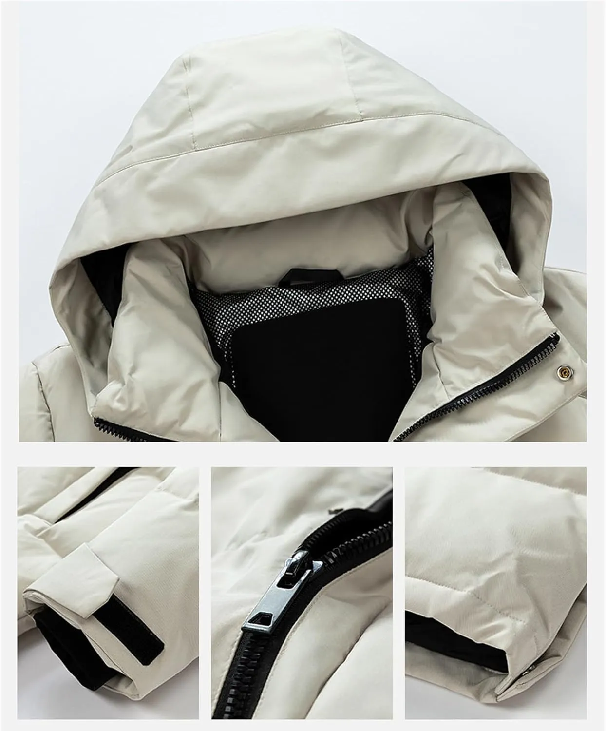 Puffer Jacket Men's and Women's Insulated Down Coat Fashionable Long Hooded Casual Outdoor Wear