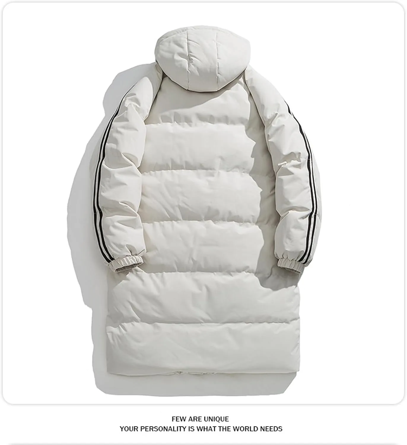 Puffer Jacket Men's and Women's Insulated Down Coat Fashionable Long Hooded Casual Outdoor Wear