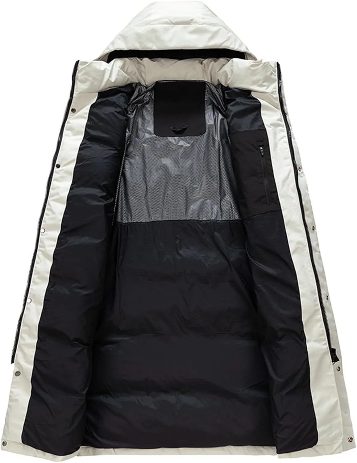 Puffer Jacket Men's and Women's Insulated Down Coat Fashionable Long Hooded Casual Outdoor Wear