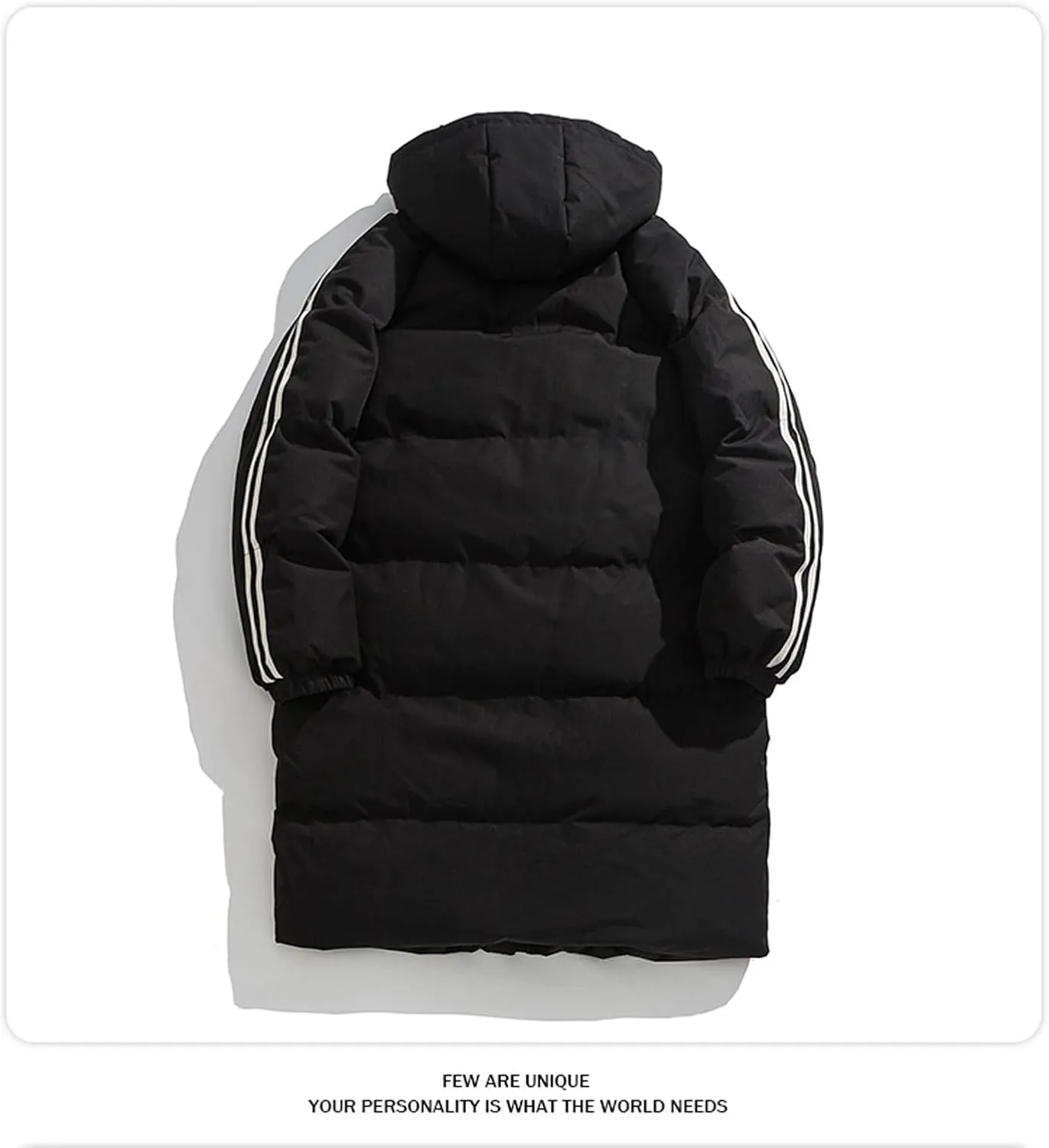 Puffer Jacket Men's and Women's Insulated Down Coat Fashionable Long Hooded Casual Outdoor Wear