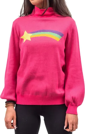 Rainbow Star Pink Pines Cartoon Cosplay Sweater, Full Knitted Halloween Costume