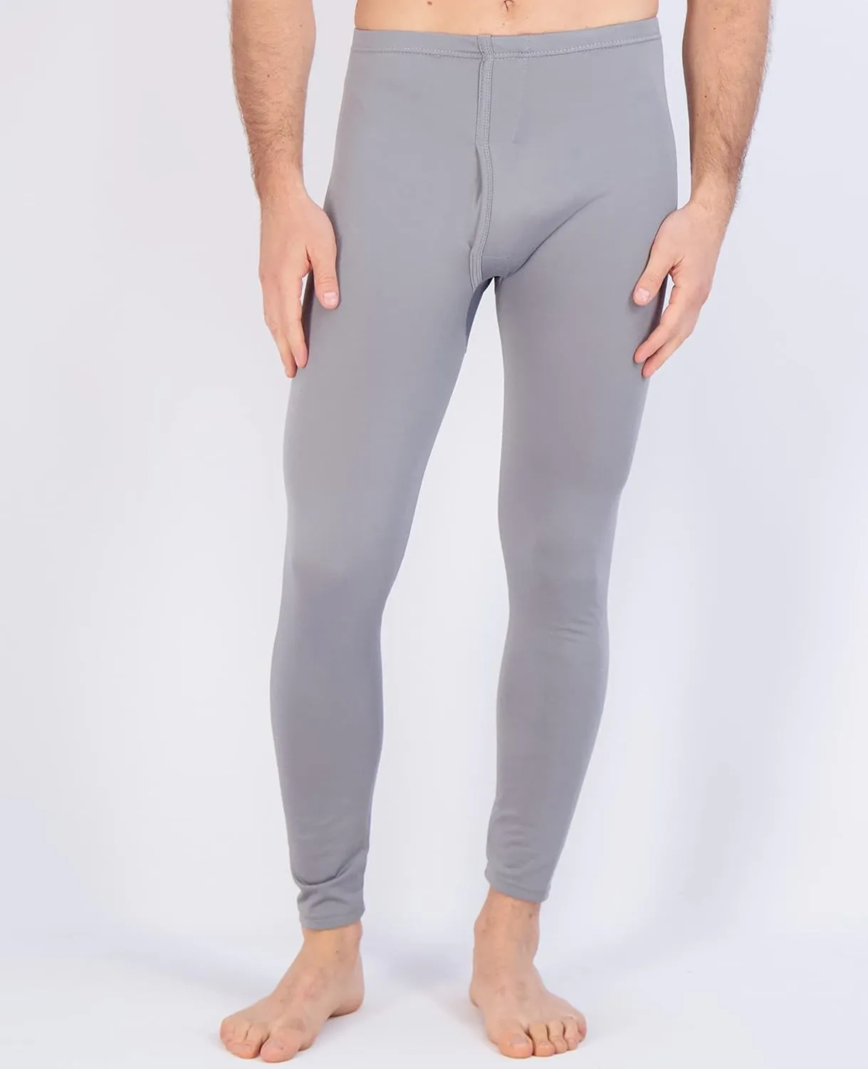 Real Essentials 4 Piece: Men's Thermal Underwear Sets - Long Sleeve Top & Bottom Fleece Long Johns (Available in Big & Tall)
