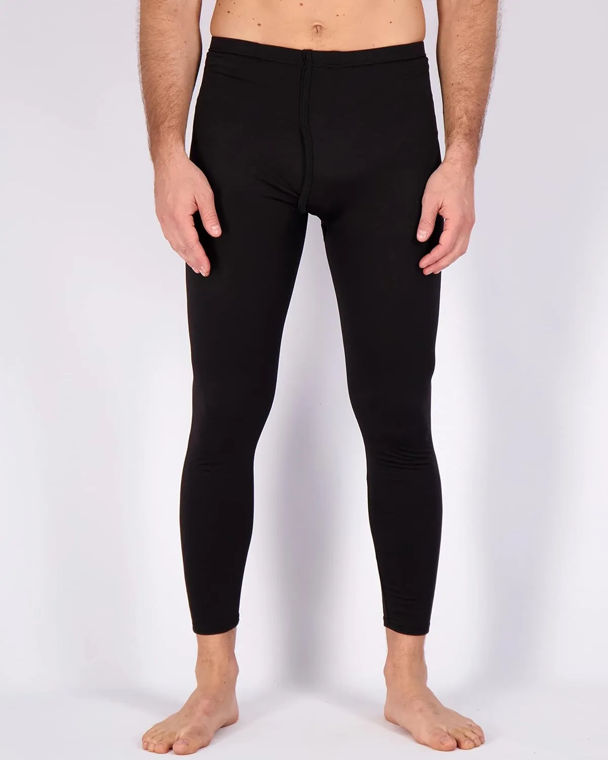 Real Essentials 4 Piece: Men's Thermal Underwear Sets - Long Sleeve Top & Bottom Fleece Long Johns (Available in Big & Tall)